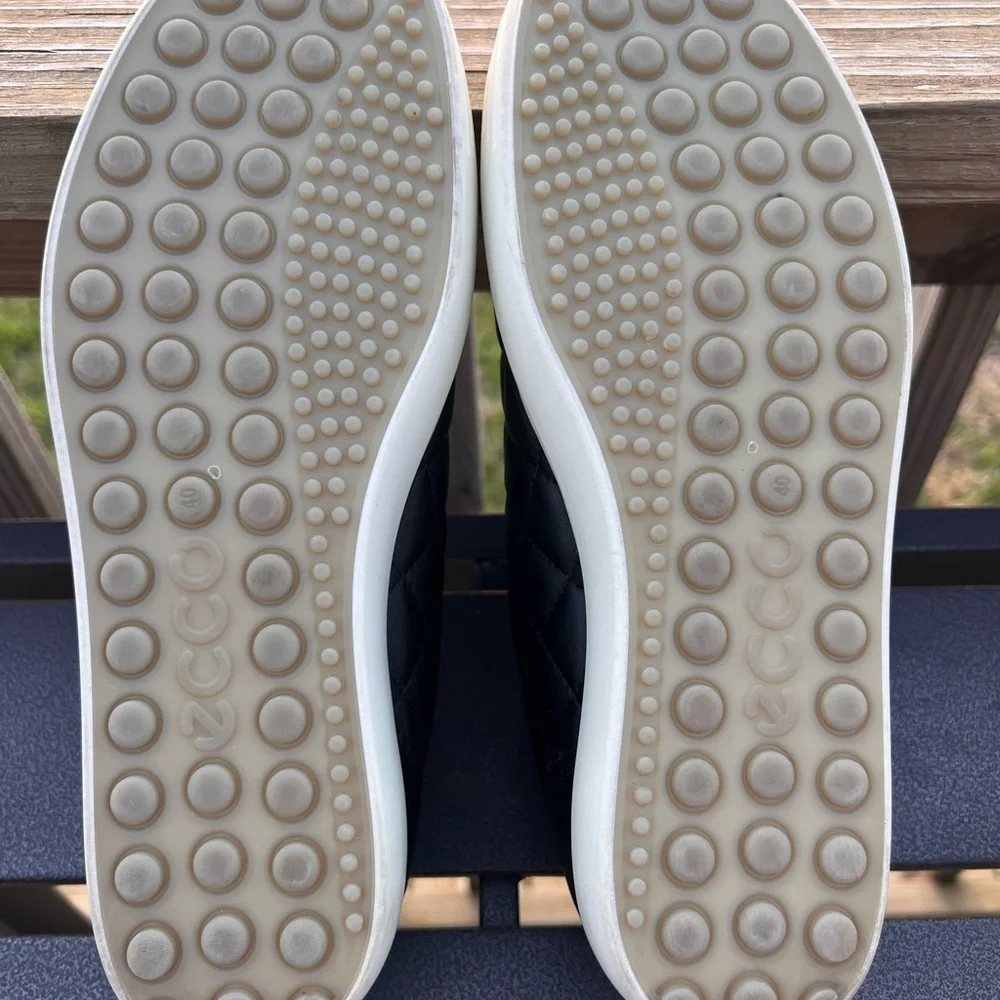 ECCO Soft 7 Quilted Leather & Patent Cap Toe Sneakers - EU 40 / US 9-9.5
